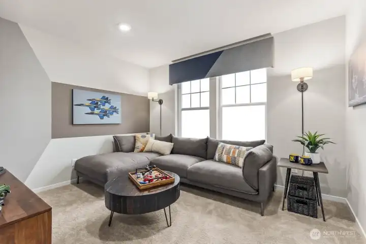 Loft space perfect for secondary living area, office, playroom, or flex space. Photos are representative only and may display different color package and/or upgrades.