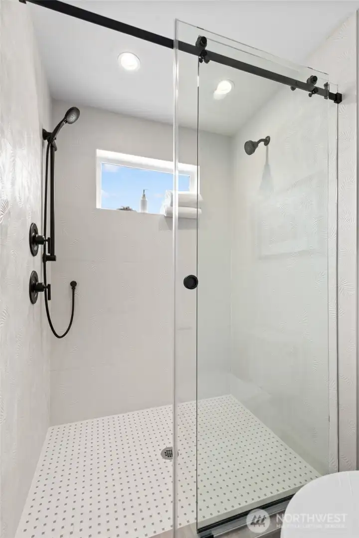 Luxurious primary shower. Luxurious primary shower.