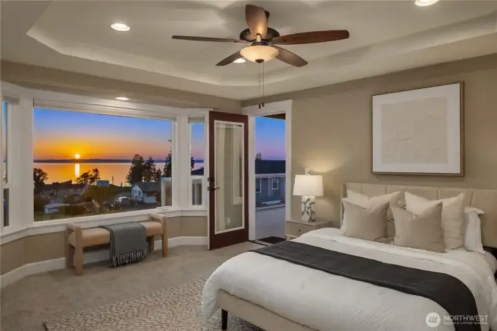 Imagine waking up and winding down each day with this view as your backdrop, with effortless access from the primary suite directly to the back deck.