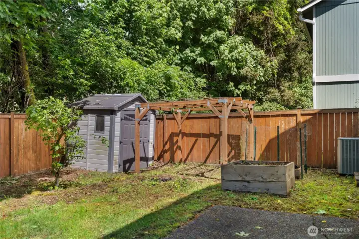 Shed | Trellis | Raised Garden Beds | Apple Tree Shed | Trellis | Raised Garden Beds | Apple Tree