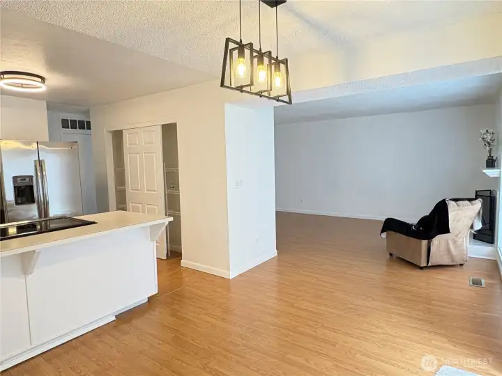 From dining area showing open flow for entertaining