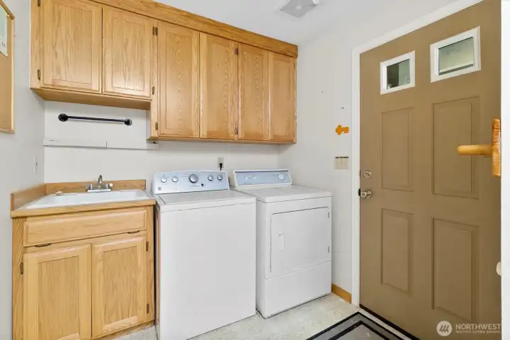 Laundry room off 2nd access door from wraparound deck.