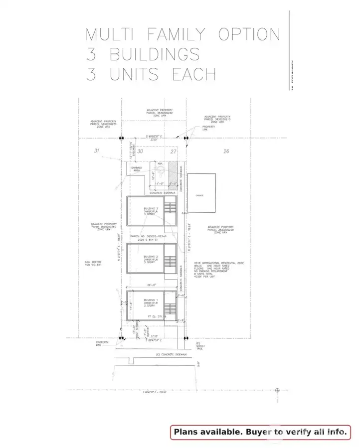 9 units layout. Developer package available. Buyer to verify.