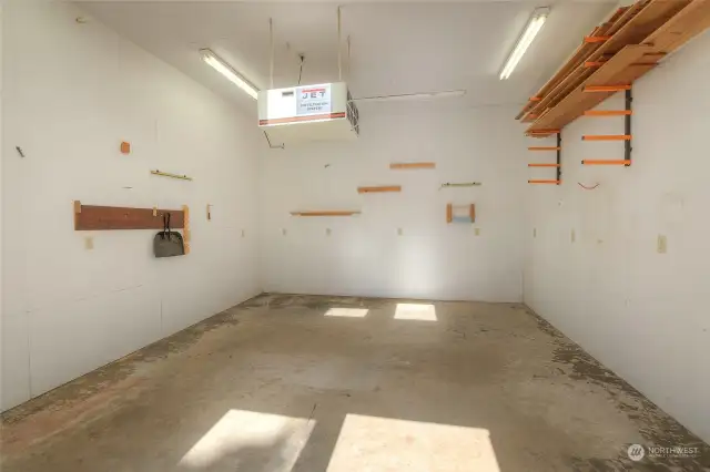 Shop space with air filtration system for wood working