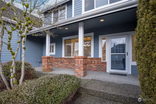 Inviting covered porch