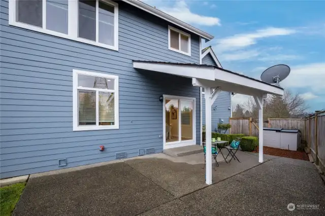 Private covered patio