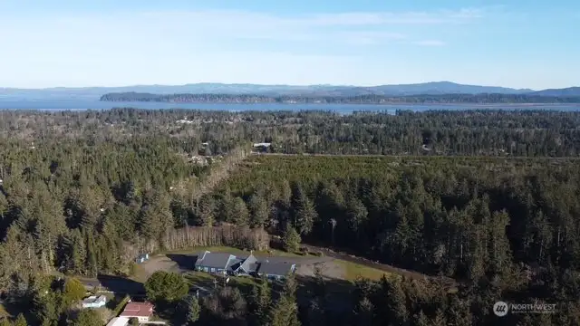 The bay is just east of the home!