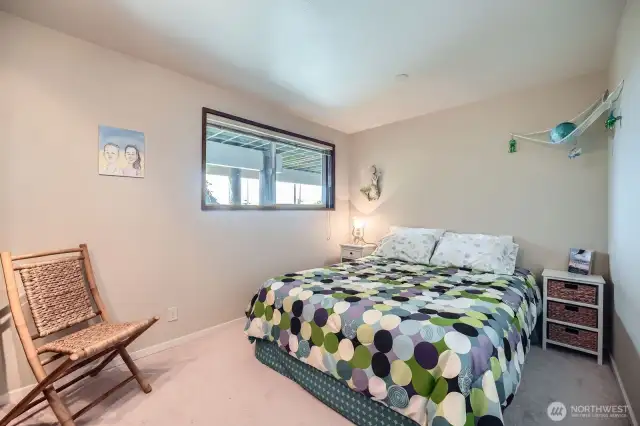 The second bedroom downstairs.