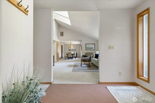 From the entry looking into the family room.