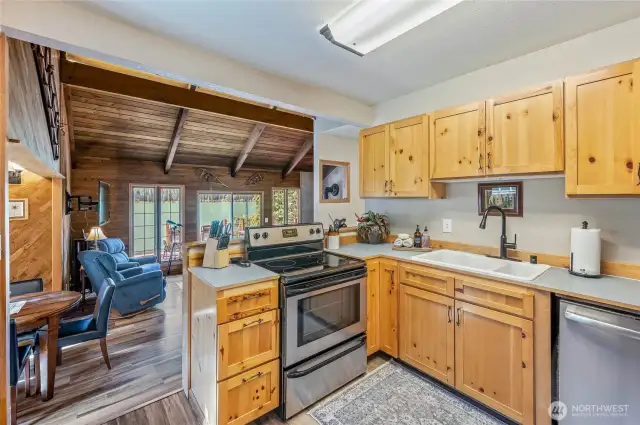 Kitchen open to the great room, perfect for entertaining and family connection.