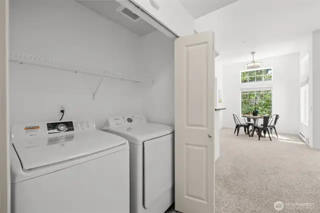 In unit washer and dryer
