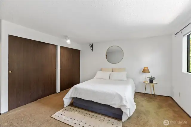 Primary with dual closets.