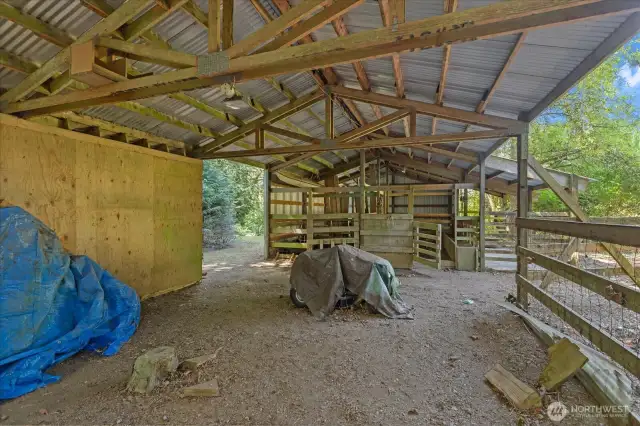Barn interior.