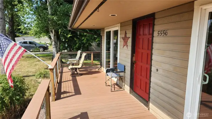 Wonderful deck to hang out and watch the sunsets