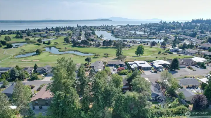 Aerial view looking South