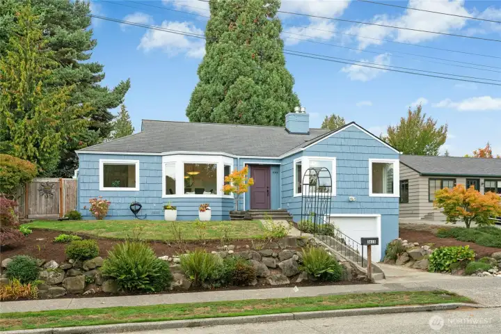 Easy care landscaping. Colorful flowering trees and plants.