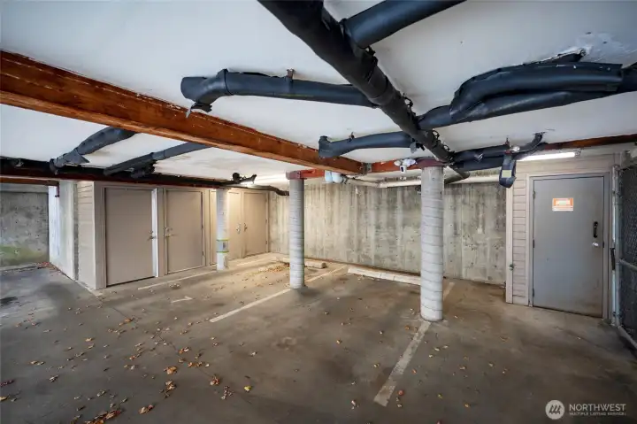 Assigned parking and storage