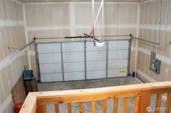 Inside the convenience of this spacious two-car garage, perfectly connected to the home for easy access and added comfort.