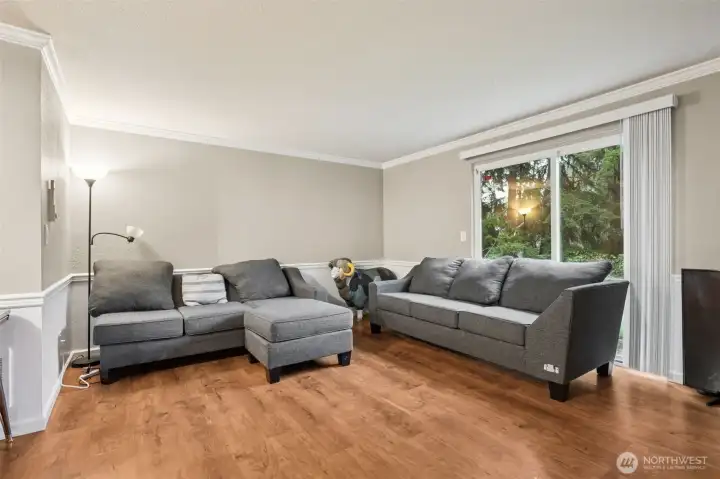 Living Room with wood fireplace