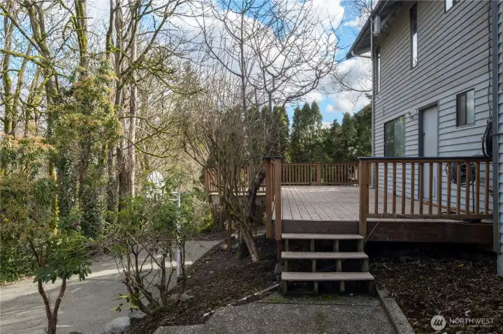 Large deck leading to Patio.
