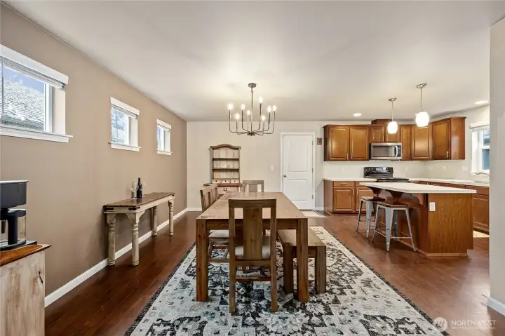 Spacious dining area