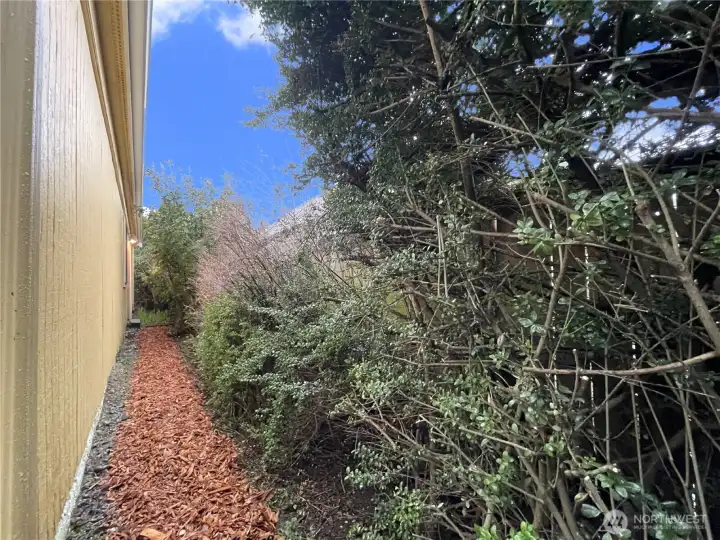 Unit B side door private path to back patio area.