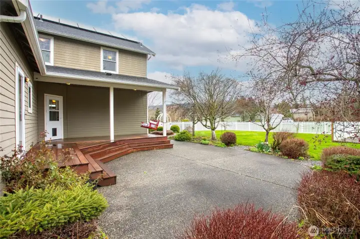 private back deck and patio