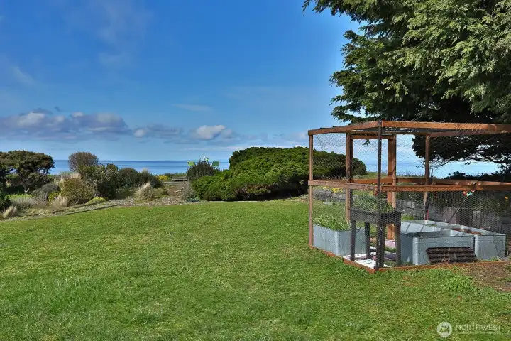 Enclosed garden on additional lot.