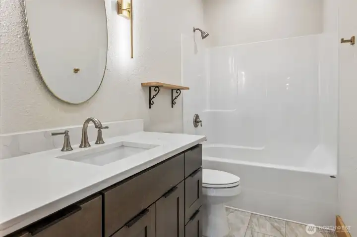 Full bathroom off living area Full bathroom off living area