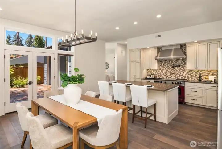 Easy access to the backyard patio makes indoor/outdoor living a breeze.