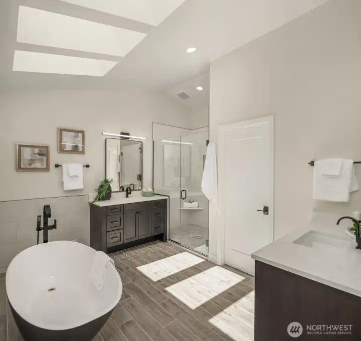 The primary bathroom is brand new!!