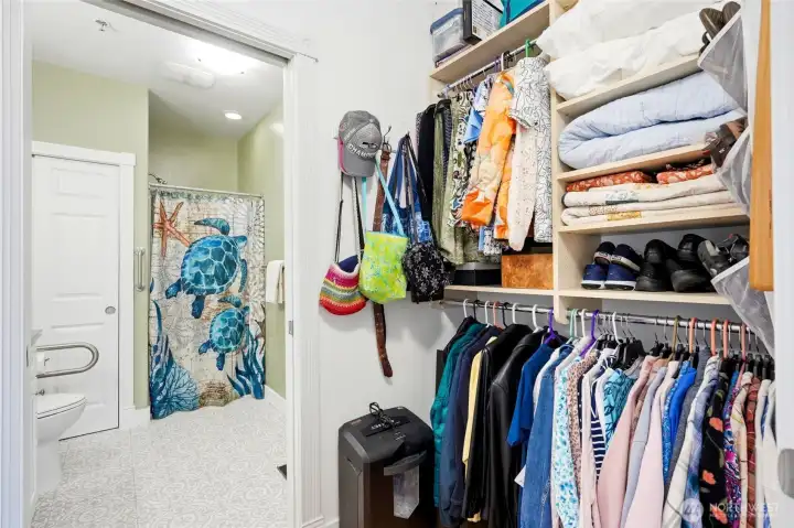 Primary closet Primary closet