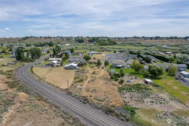 Aerial photo from back end of property