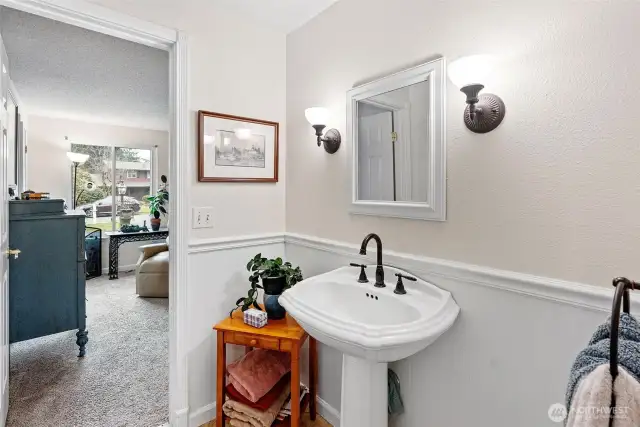 Powder Room, just off the office/den.