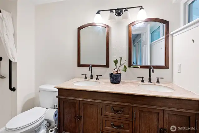 Primary Bathroom with dual sinks