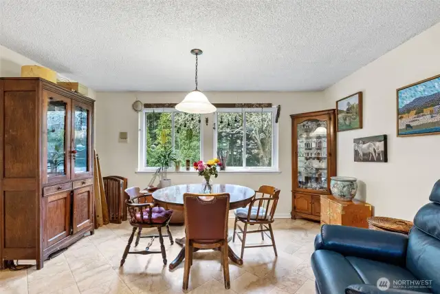 The Dining Room flows to the living room for open concept