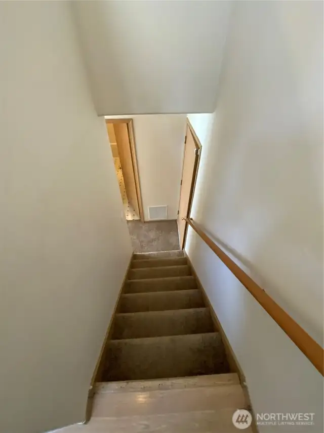 down stairs