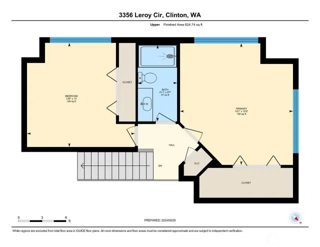 Upstairs floor plan