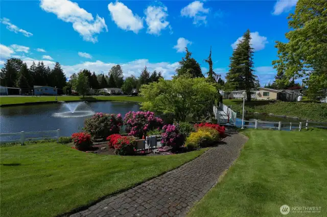 Well kept landscaping