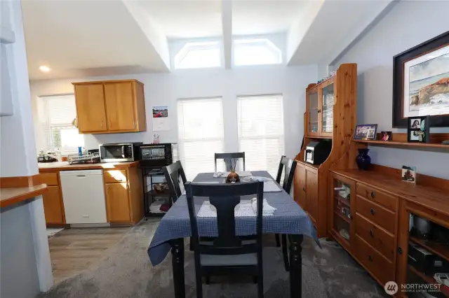Large dining room with plenty of natural light!