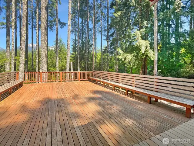 Massive deck is great for entertaining
