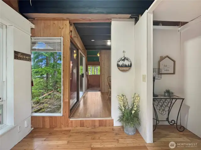 Stepping inside a window to the backyard shows how truly magical this property is