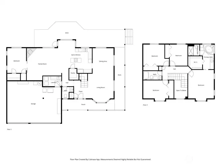 Floor plan of main house