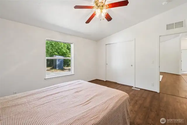 Spacious Primary Bedroom with ceiling fan