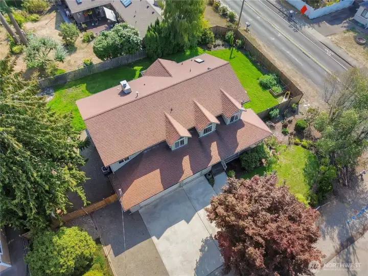 Overhead view of the home.