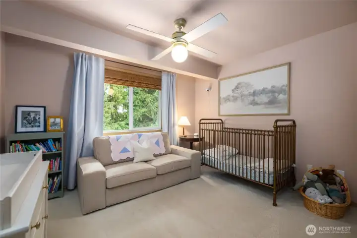 Guest room #2 w/ceiling fan, new carpet, California Closets system.