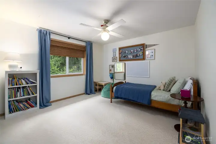 Guest room #3 w/ceiling fan. All bedrooms have California Closet systems.