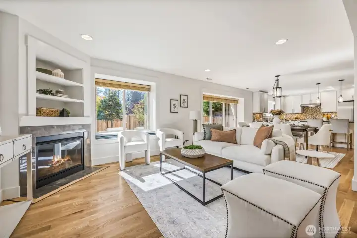 There is an abundance of natural light in all living spaces.