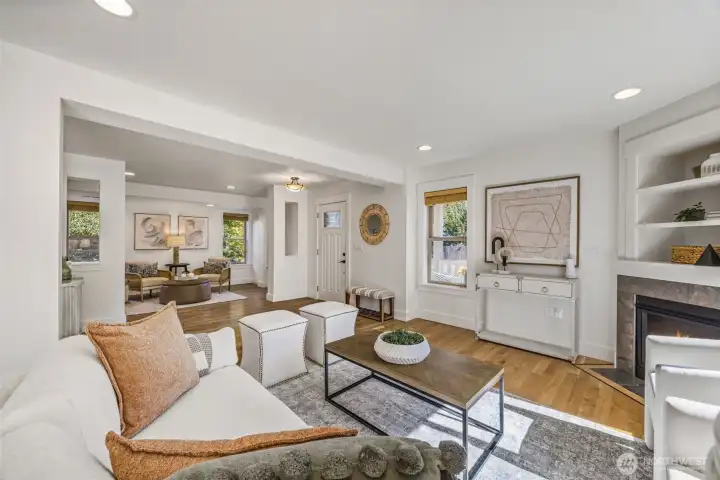 There is an abundance of natural light in all living spaces.