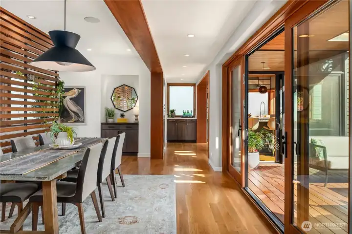 Thoughtful design pairs sleek finishes with natural light, making the dining area both elegant and inviting.